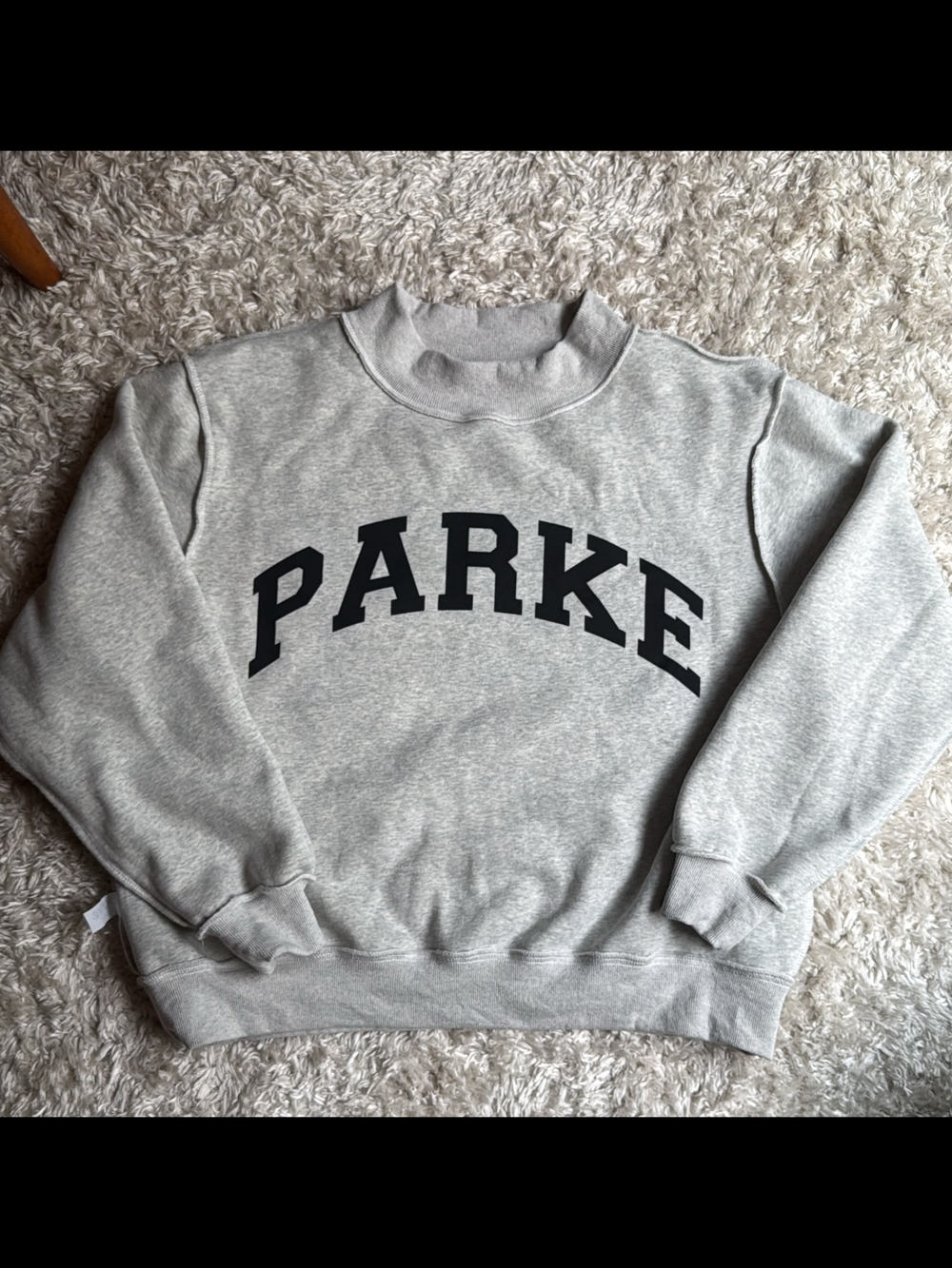 Grey 'PARKE' Collegiate Crewneck Sweatshirt